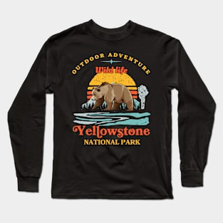 Outdoor Adventure Wild Life Yellowstone National Park Long Sleeve T-Shirt